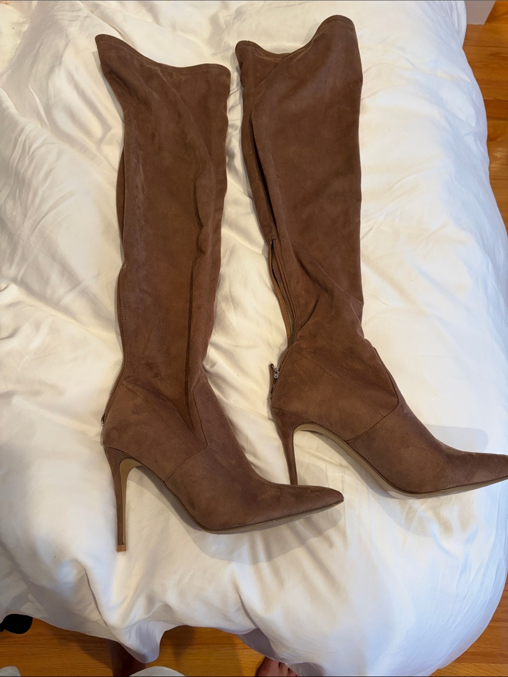 Steve Madden Chestnut Suede Over-the-Knee Stiletto Boots